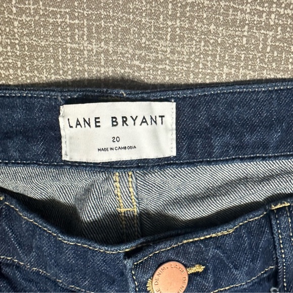 Lane Bryant Signature Fit Slim Straight Ankle Jeans Size 20 Mid-Rise Distressed - Picture 5 of 13